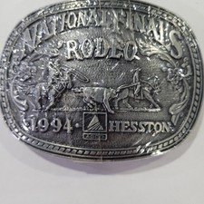 Hesston National Finals Rodeo Belt Buckle 1994 Western Cowboy SEALED