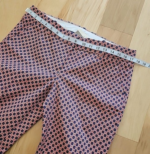 Neu mit Etikett J. Crew Cafe Capri Damengröße 6 Blumenmuster blau rot flache Vorderseite Baumwolle - Bild 11 von 12