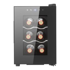 electriQ 6 Bottle Thermoelectric Wine Cooler - Compact Countertop Mini eiQTE6BLK