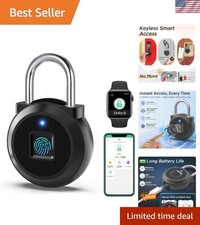 Fingerprint Lock, Gym Locker Lock with Fingerprint Bluetooth APP, Biometric F...