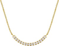 Jacques Lemans - Kette Sterlingsilber Vergoldet Mit Zirkonia Schiebeverschluss