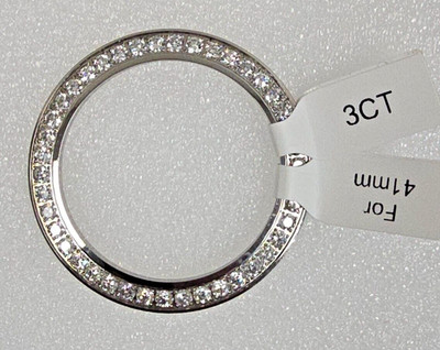 3CT Diamond Bezel For Rolex  41MM Date Just 126300, 126334.