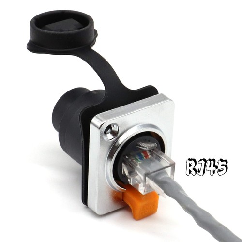 RJ45 Interface Waterproof sockets Connector,Right Angle Panel Mounting... - 第 7/9 張圖片