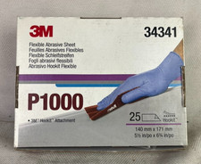 3m 34341 Hookit Flexible Abrasive Sandpaper Hand Sheet 1000 Grit 25 Sheets 3m 34341 Hookit Flexible Abrasive Sandpaper Hand Sheet 1000 Grit 25 Sheets