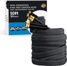 2025 Upgraded 50FT Non-Expanding Garden Hose, Lightweight, Flexible Ultra-Light