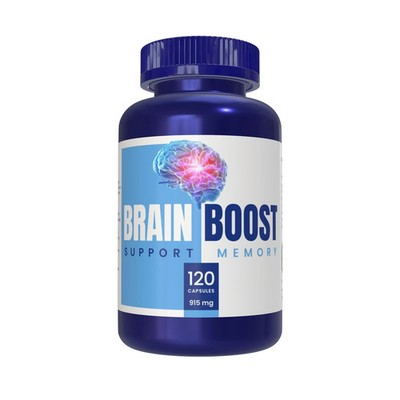 Brain Boost Supplement, 120 Capsules, Non GMO, Gluten Free,AZ BIOTECH EXP: 12/26