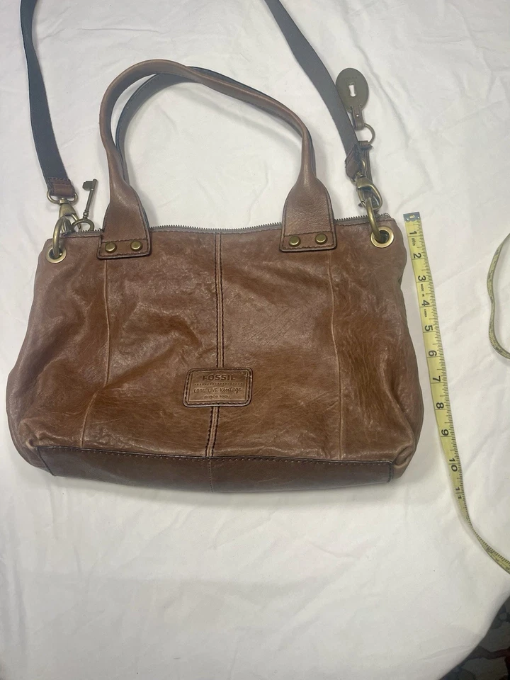 Fossil Medium Brown Leather Vintage Purse ZB4523 Shoulder Bag Crossbody Satchel - Image 4 of 4