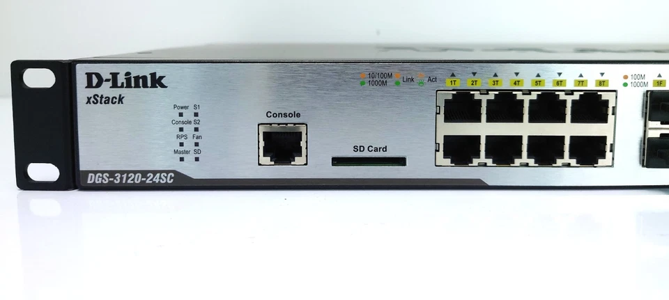 D-Link xStack DGS-3120-24SC Managed Gigabit Rack Switch 16x SFP 8x RJ-45 Combo - Bild 4 von 4