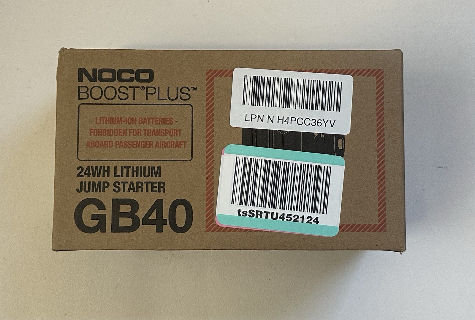 NOCO Boost Plus GB40 1000A 12V UltraSafe Portable Lithium Battery Jump Starter