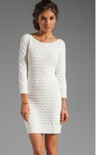 MILLY Cotton Ivory Sweater Dress In Size Medium