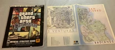 Grand Theft Auto San Andreas GTA PS2 Official Strategy Guide With Map Poster