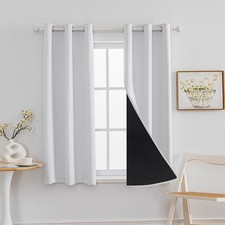 Anytime 100 Blackout Curtain 2 Panels 37"W x 63"L Pack of 2 , Greyish White