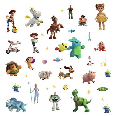 RoomMates 38pc Disney/Pixar TOY STORY 4 Removable & Repositionable Wall Decals!