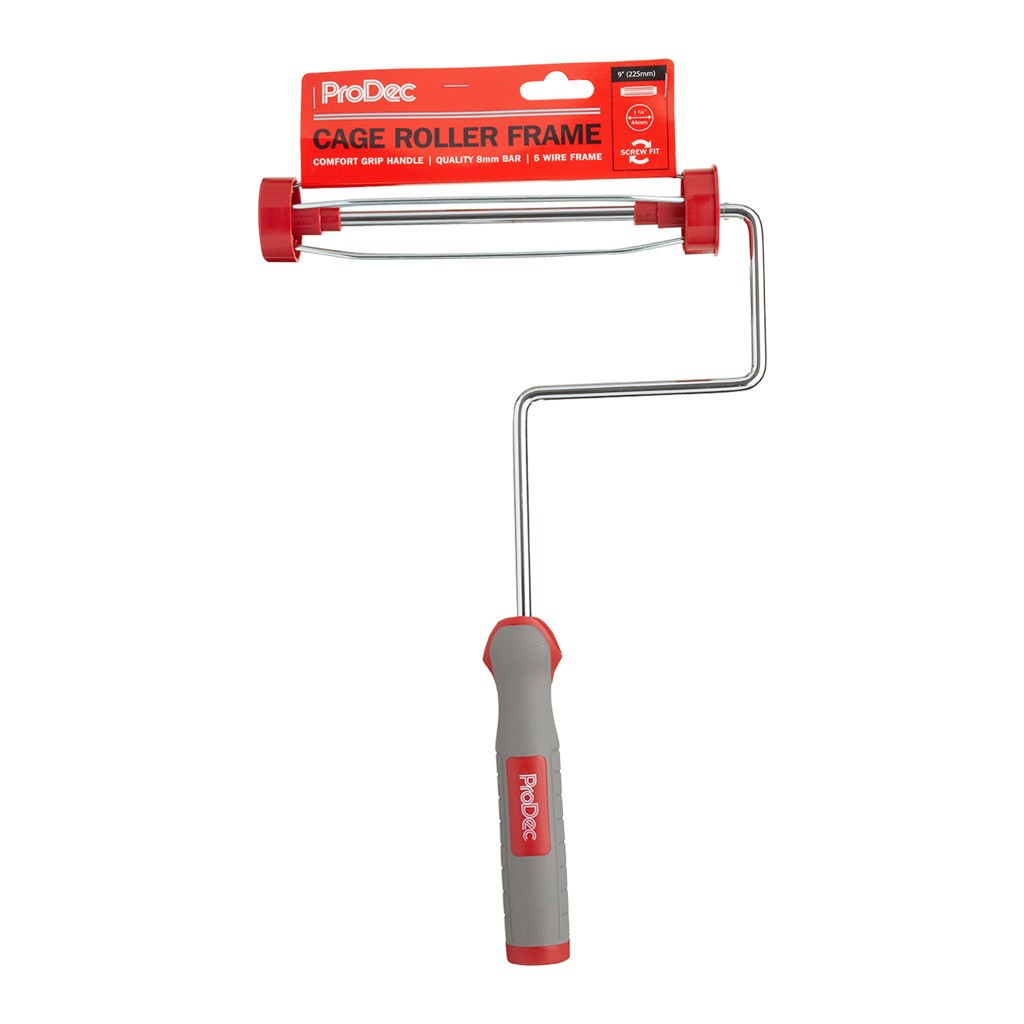 ProDec 9"" Trade Cage Roller Frame 1.75"" – Screw Fit Soft Grip Handle Locking Nut