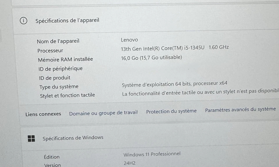 Lenovo ThinkPad L14 G4 · i5-1345U · 16GB · 512GB, photo 4 sur 4