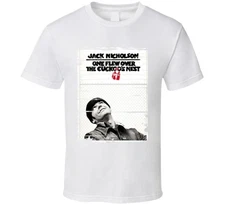 One Flew Over the Cuckoos Nest  Classic Movie Poster Aged Look T Shirt