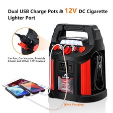Jump Starter Air Bank Charger Compressor Power w/ LED Light  DC Outlet