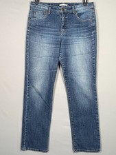 BANDOLINO Mandie Women Jeans Pants Size 10 32x29.5 Straight Leg Blue Stretch