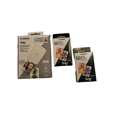Canon IVY 2 Mini Photo Printer Bundle #NIB with 110 Sheets of Photo Paper  