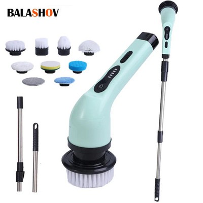 9 in 1 Electric Scrubber For Cleaning With Electric Spin