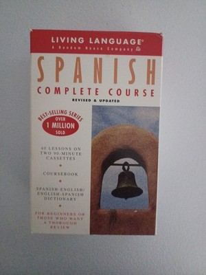 Living Language Spanish Complete Course Books, Tape, Instructions