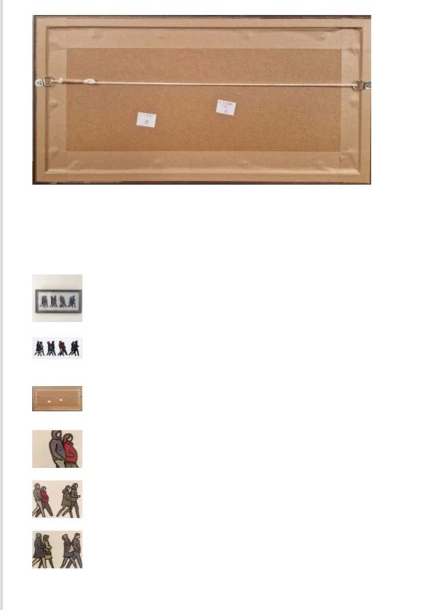 JULIAN OPIE (1958-), PAREJAS LONDRES, FIGURAS BORDADAS A BORDO, ENMARCADAS, 2021 Foto 2 de 4