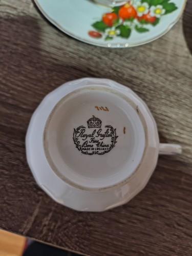 Royal Grafton Cup & Saucer Strawberry design