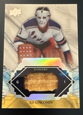 Upper Deck Engrained Remnants Ed Giacomin #R-EG /100 Memorabilia Rangers NHL