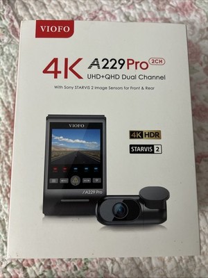 BNIB Viofo 4K A229 Pro 2CH Starvis 2 Dual Channel Dashcam Car Camera