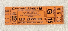 💎Original LED ZEPPELIN 1980 Unused Concert Ticket Cancelled &ldquo;John Bonham&rdquo;
