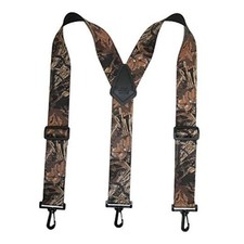 Men's Elastic Camouflage Suspenders with Black Swivel Clips Max 4 Camouflage