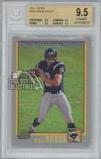 Drew Brees 2001 Topps Rookie Card 328 BGS 9.5 Gem Mint (All 9.5 Subs)