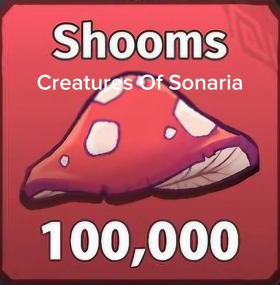COS Creatures Of Sonaria - 100K Mushrooms, Cheapest On Market! Instant Delivery!
