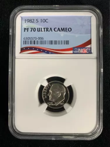 1982 S 10C Roosevelt Dime PF70 Ultra Cameo UCAM NGC PR70 DCAM TOP POP SKU 2990