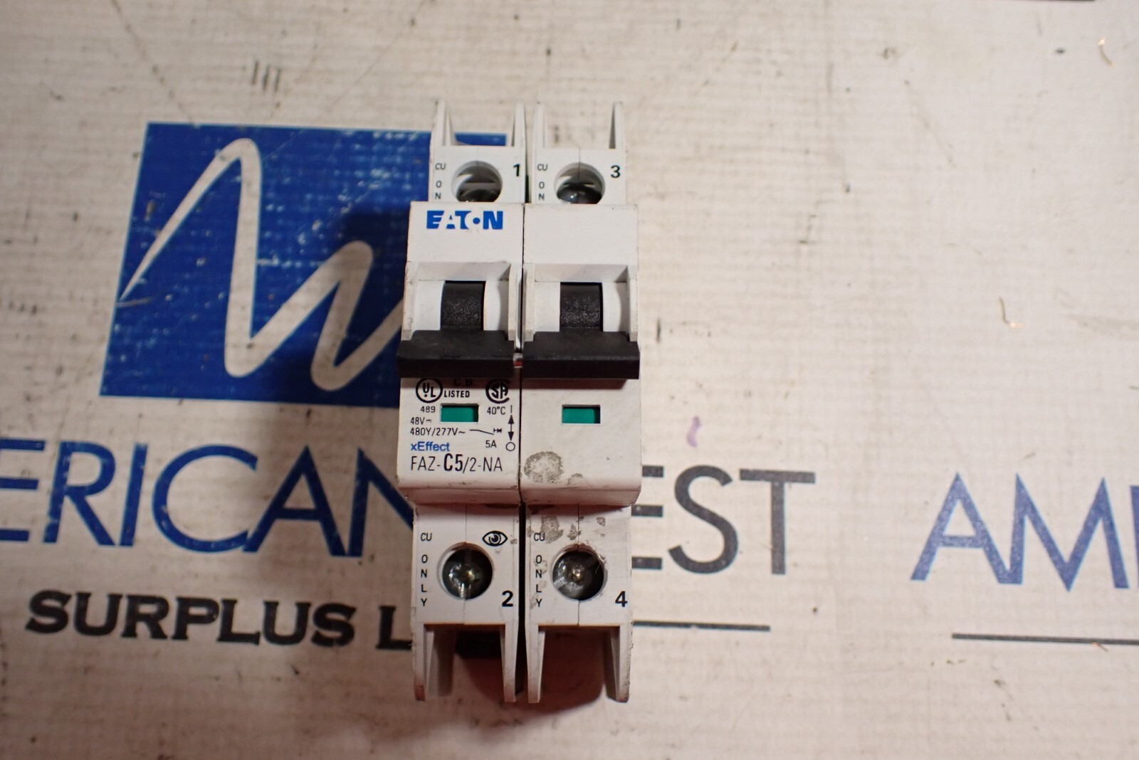 Interruttore Automatico Eaton Moeller FAZ-D20/2-NA 2 Poli 20A 480Y/277VAC, 102191