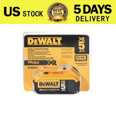 Battery: 20V MAX, Li-ion, 1 Batteries Included, 5 Ah, 20V MAX XR , (1) Battery
