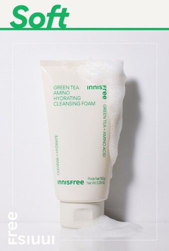 INNISFREE Green Tea Amino Hydrating Cleansing Foam 150g Foam Cleanser K-Beauty - Picture 13 of 16