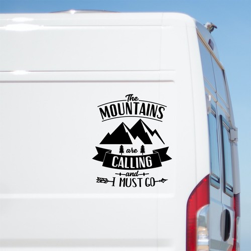The Mountains Are Calling Sticker Large Caravan Motorhome Camper Van