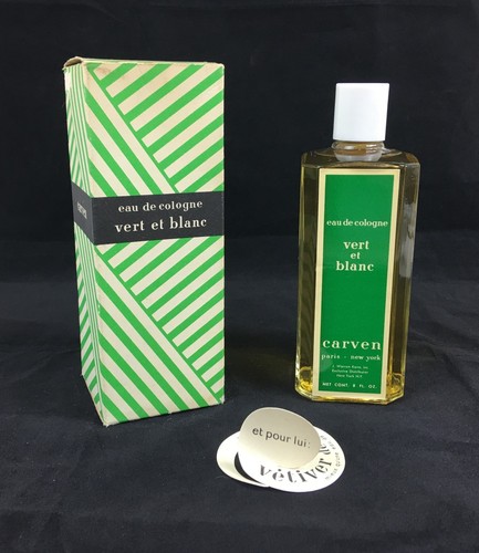 Carven Vert Et Blanc Eau de Cologne 8 fl oz in Original Box ca 1958