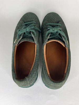 Zuma Shoes Lace Up Casual Sneakers Men Size 44 US 11 Green Suede