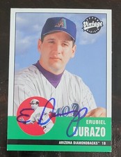 ERUBIEL DURAZO Signed 2001 Upper Deck Vintage #223 Arizona Diamondbacks Card