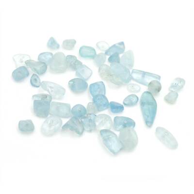 Vintageparts DIY Nuggets als Perlen aus natürlichem Aquamarin 5g
