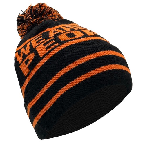 Rangers Bobble Hat Black \u0026 Orange - We 