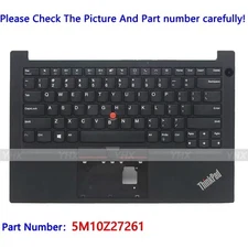 For Lenovo Thinkpad E14 Gen 2 Palmrest US Keyboard Bezel No Backlit 5M10Z27261