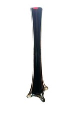 "Florero Torre Eiffel de 1 pieza 12"" flauta alto vidrio centro de mesa largo Art Deco"