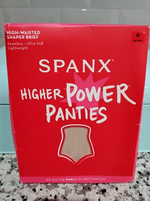 Spanx Higher Power Panties High Waisted Shaper Brief Soft Nude Size M