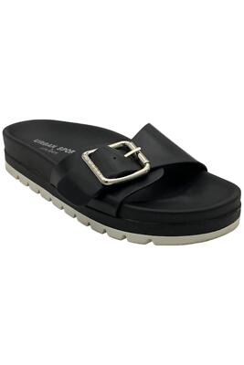 Urban Sport by J/Slides Rosey Buckle Slide Sandal Black