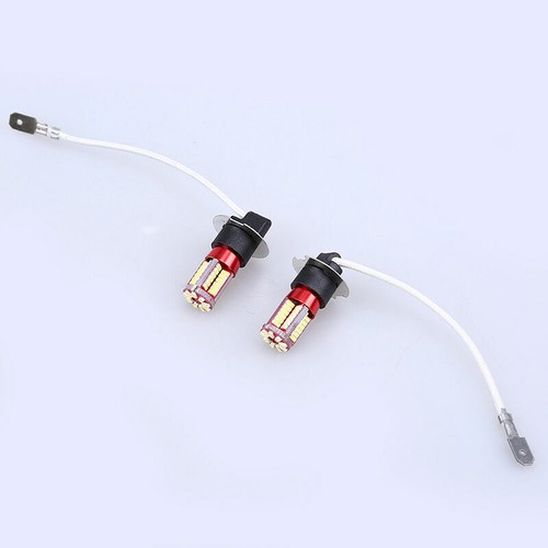 Pair H3 57SMD 3014 LED Fog Light Lamp Bulb Headlight White 6000K Replacement - Picture 5 of 12