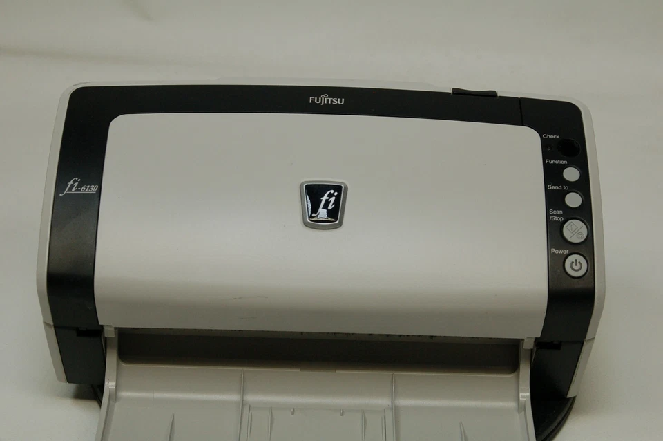 Fujitsu Fi-6130 Duplex Pass Through Scanner / Missing Input Tray / Scanner Only - Image 3 of 4