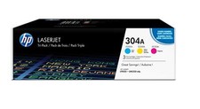 Genuine CF372AM HP 304A Cyan/Magenta/Yellow Toner Cartridge Pack of 3 A-